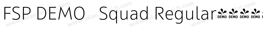 FSP DEMO   Squad Regular字体转换